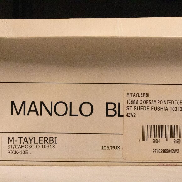 Manolo Blahnik's "Tayler" pump in two-tone purple and fuchsia RARE size 42 - Picture 7 of 11